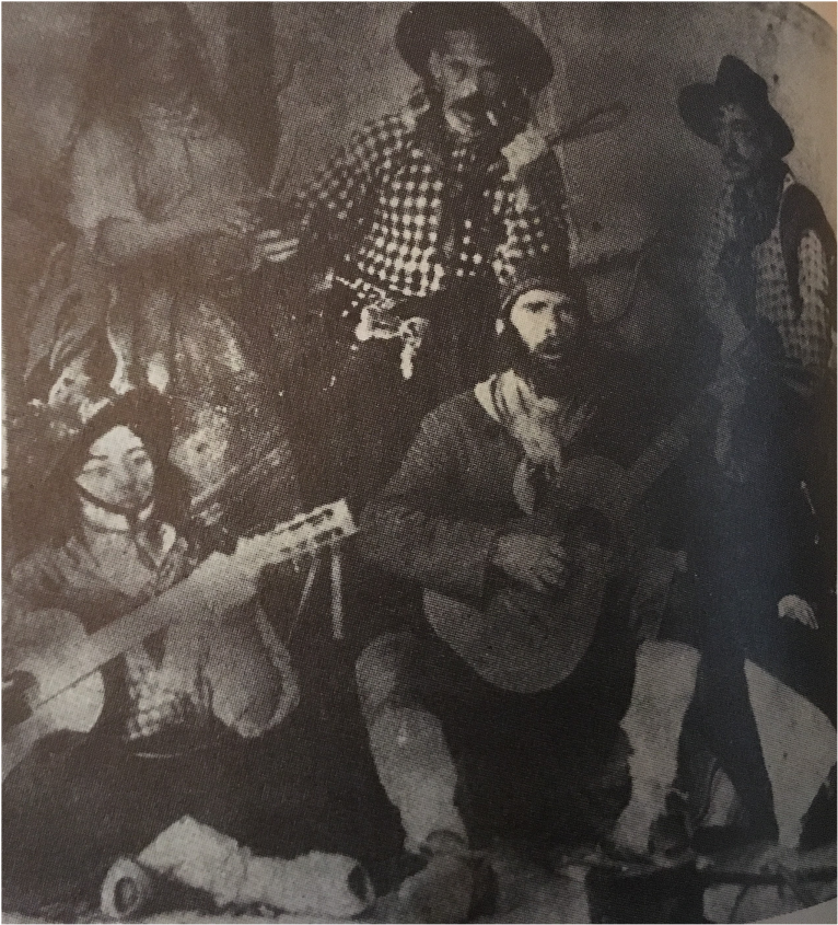 Argentinie als immigratieland. Gauchos, evita Peron, traditionele tango muziek, orquesta typica, viool, guitaar en veel armoede